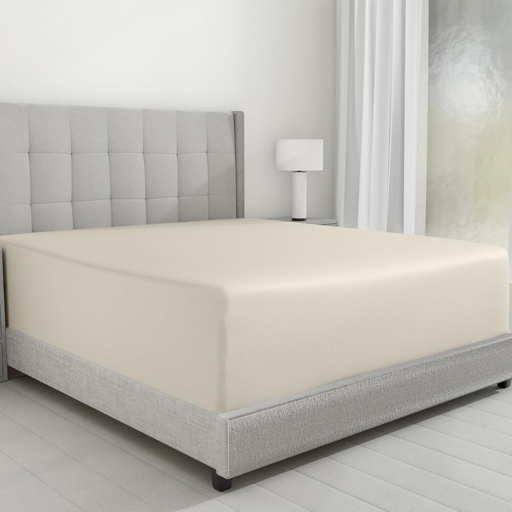 Luxurious King Fitted Sheet, 100% Cotton, 600 Thread Ct, Sateen, Deep Pocket